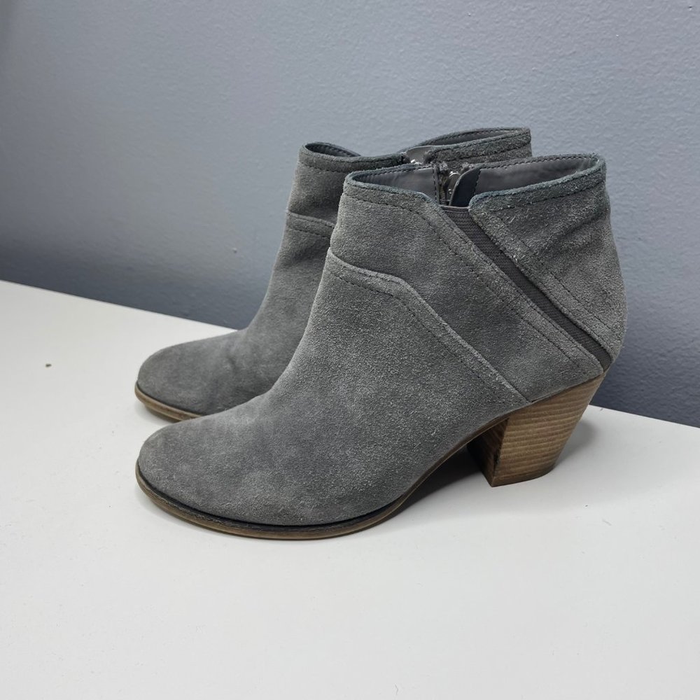 FRANCO SARTO gray suede domino boot size 8